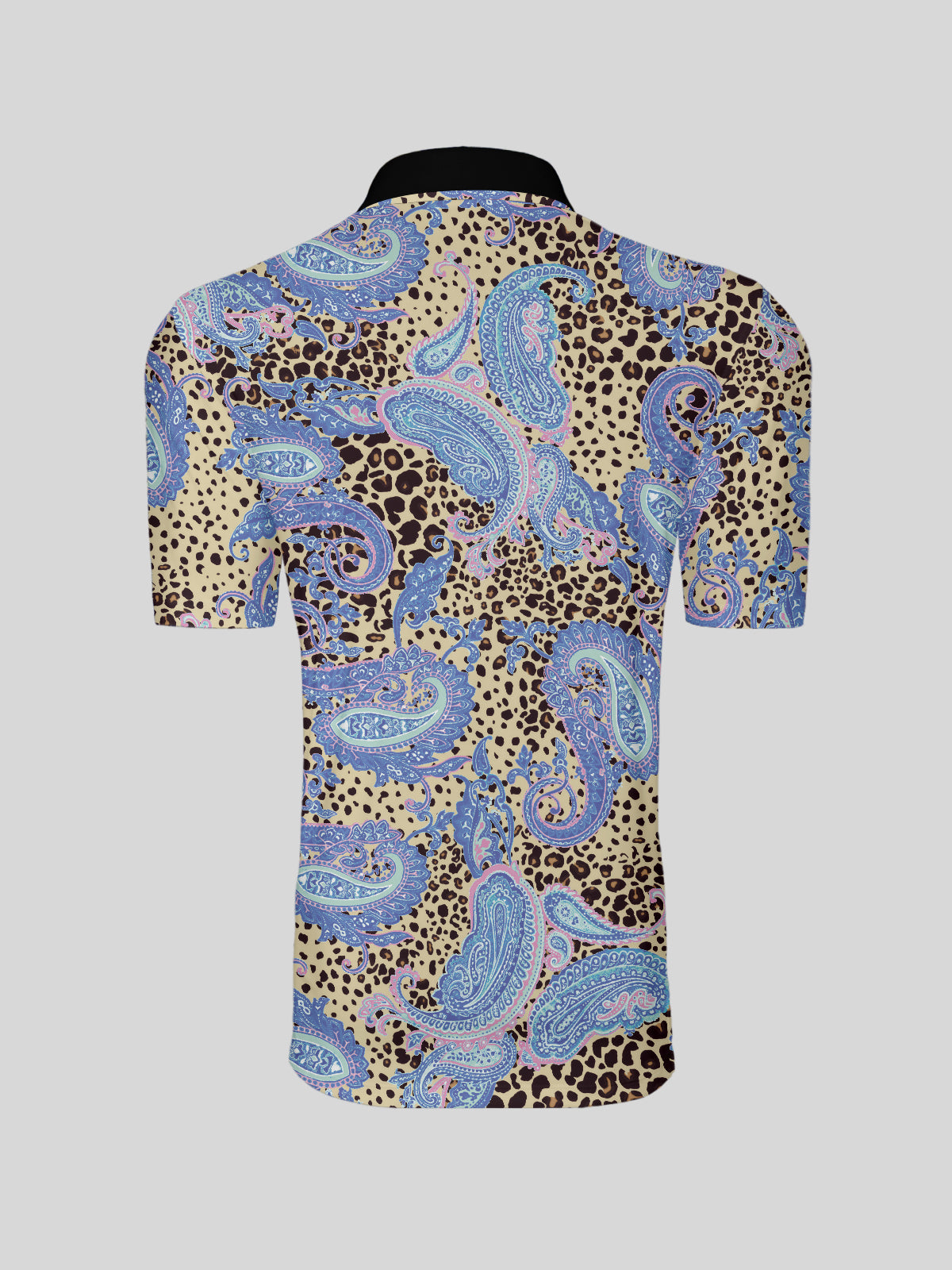 Mystical Boho Men's Ribbed Collar Polo Top UPF50+