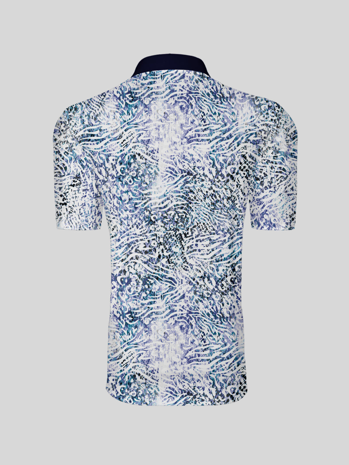 Wildlife Party Men's Ribbed Collar Polo Top UPF50+