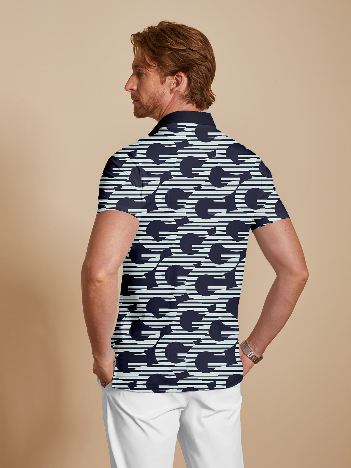 Not So Classic Men's Ribbed Collar Polo Top UPF50+