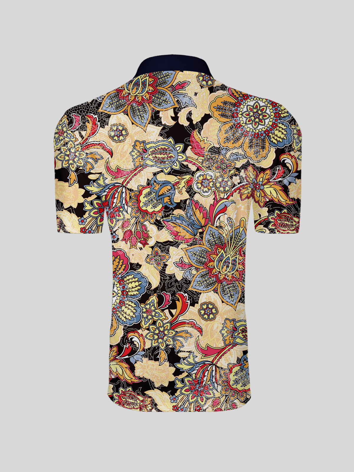 Botanical Energy Men's Ribbed Collar Polo Top UPF50+