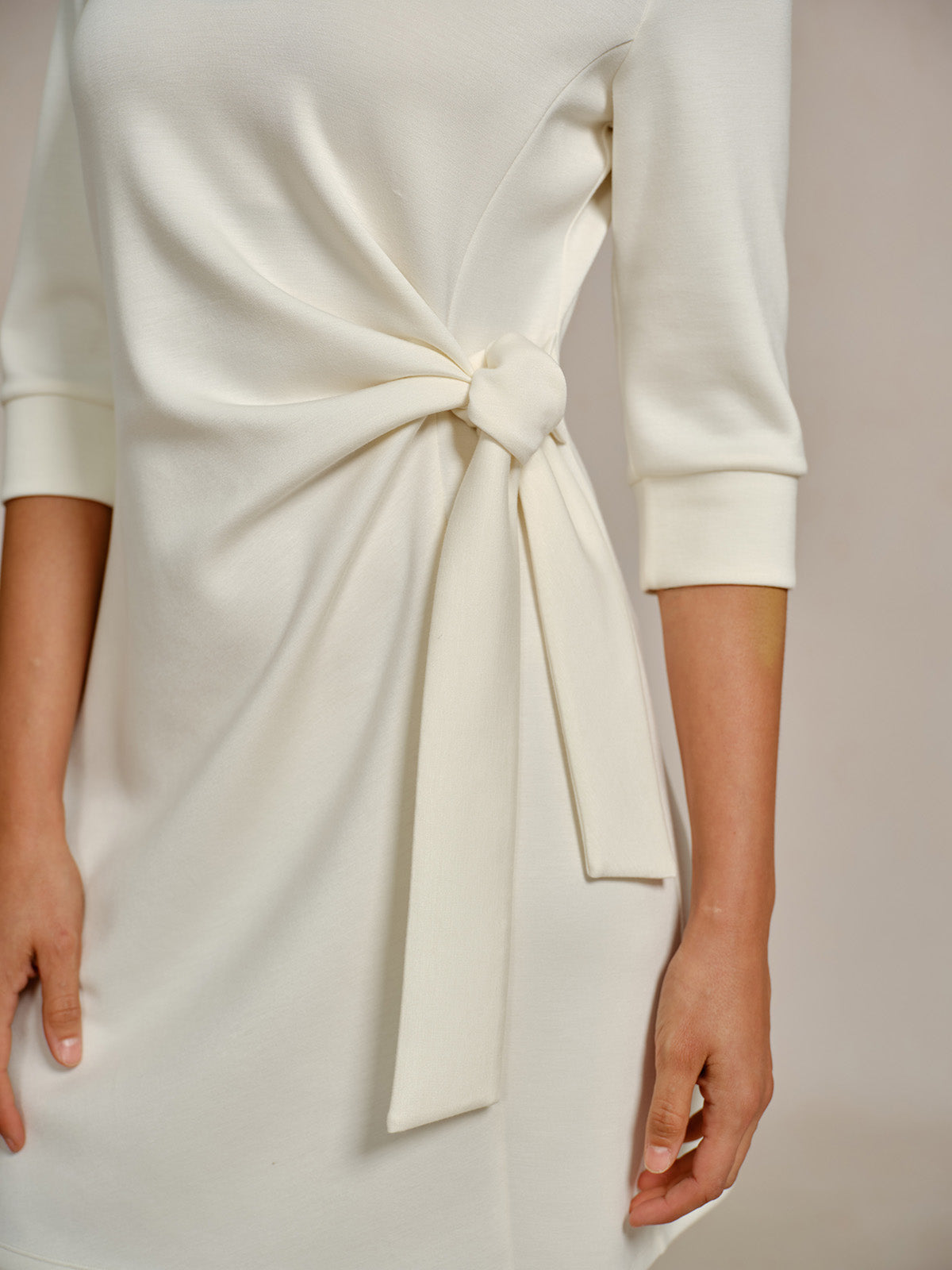 UltraSoft 3/4 Sleeve Side Tie 35.5 Inch Dress