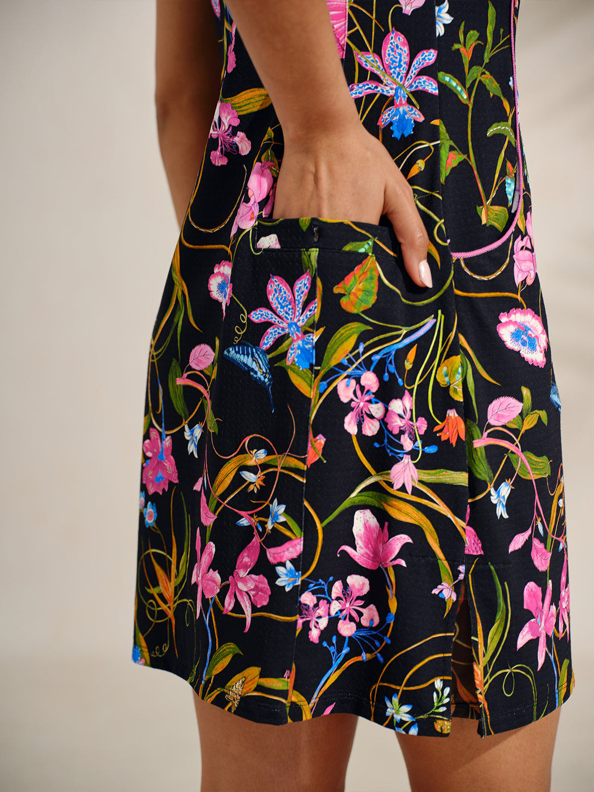 Ultrasoft Premium Sleeveless Mock Neck 35.5 Inch Dress UPF50+