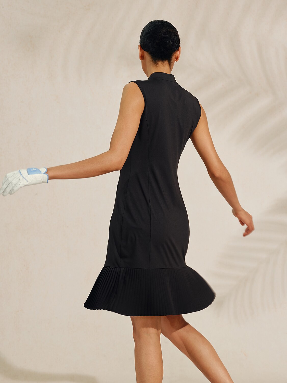 More Than Basic Pleated Sleeveless 38.5 Inch Dress