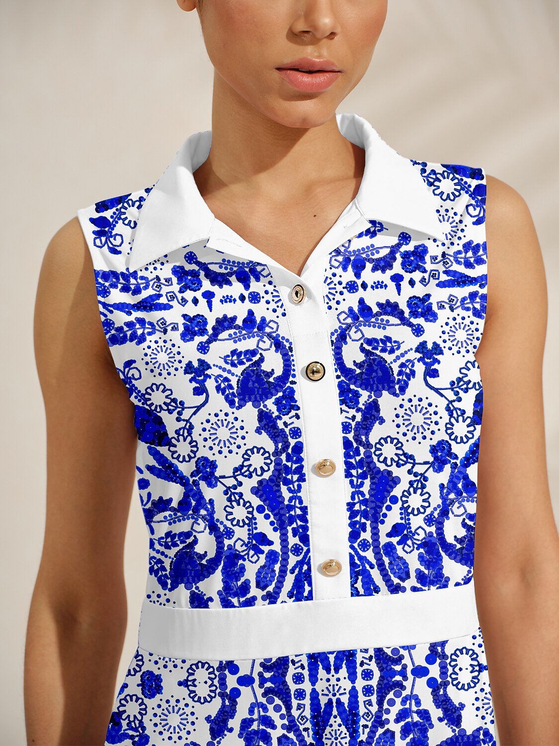 Pretty Feminine Sleeveless A-Line 36.5 Inch Dress