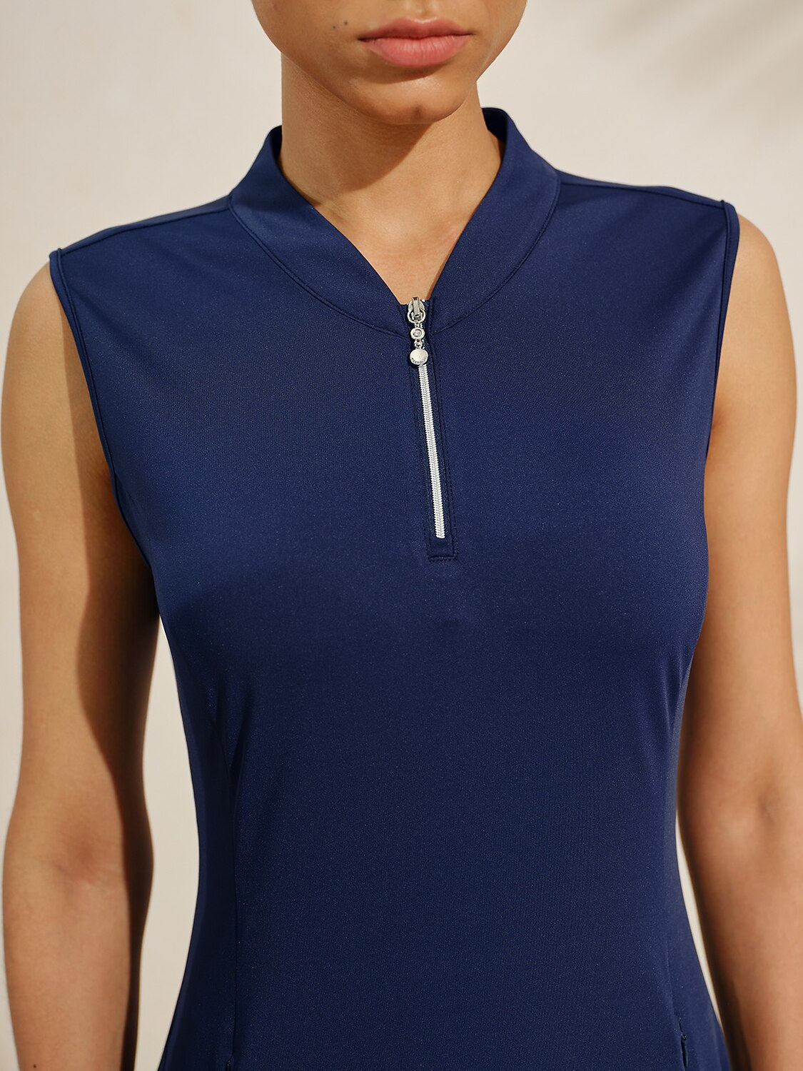 More Than Basic Pleated Sleeveless 38.5 Inch Dress