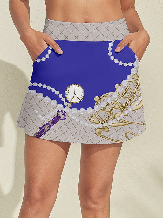 Bold Baroque Silky 16 Inch High Waist Skort UPF50+