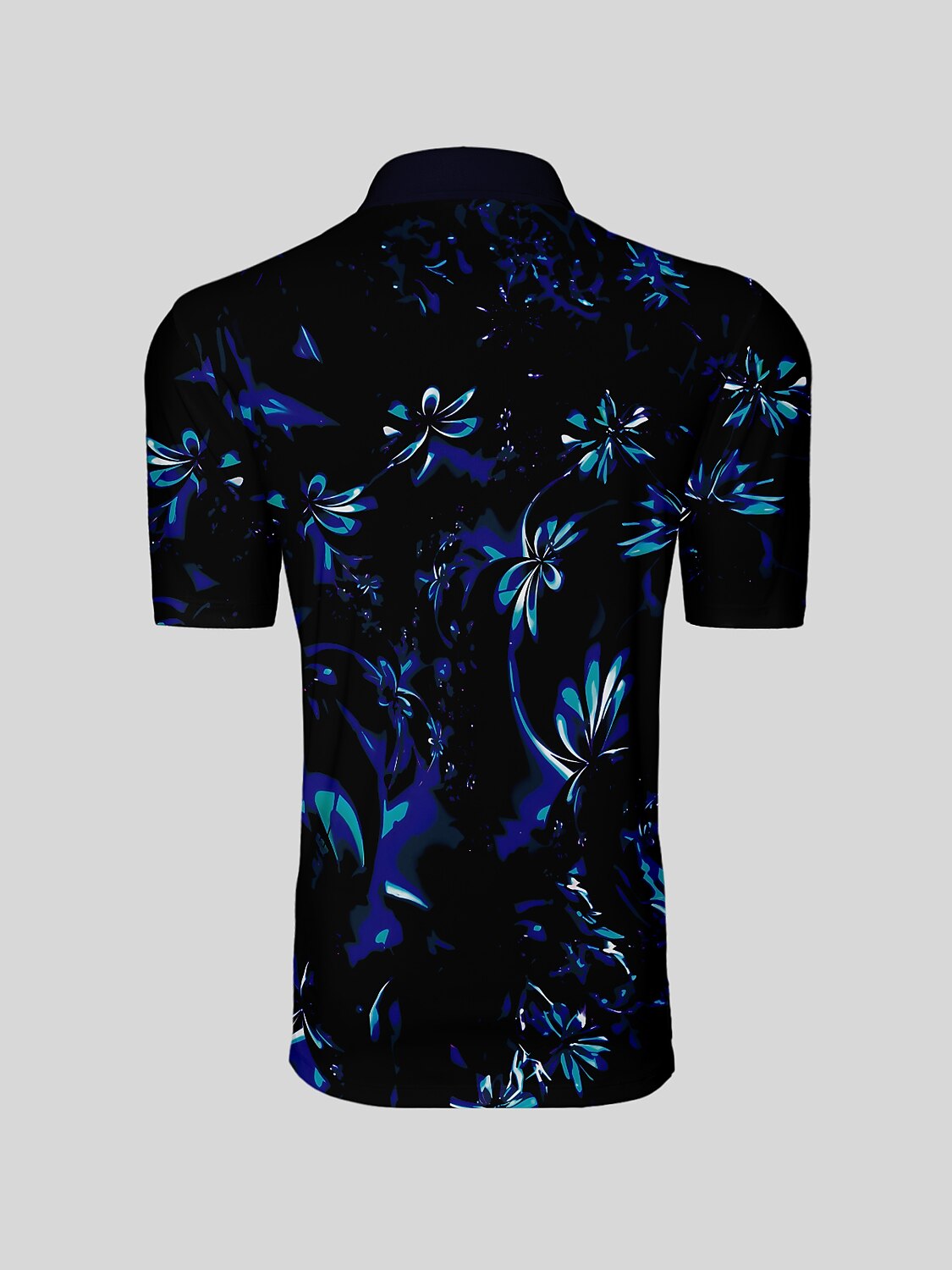Botanical Energy Men's Ribbed Collar Polo Top UPF50+