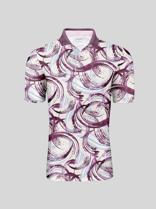 Air Brush Men's Ribbed Collar Polo Top UPF50+