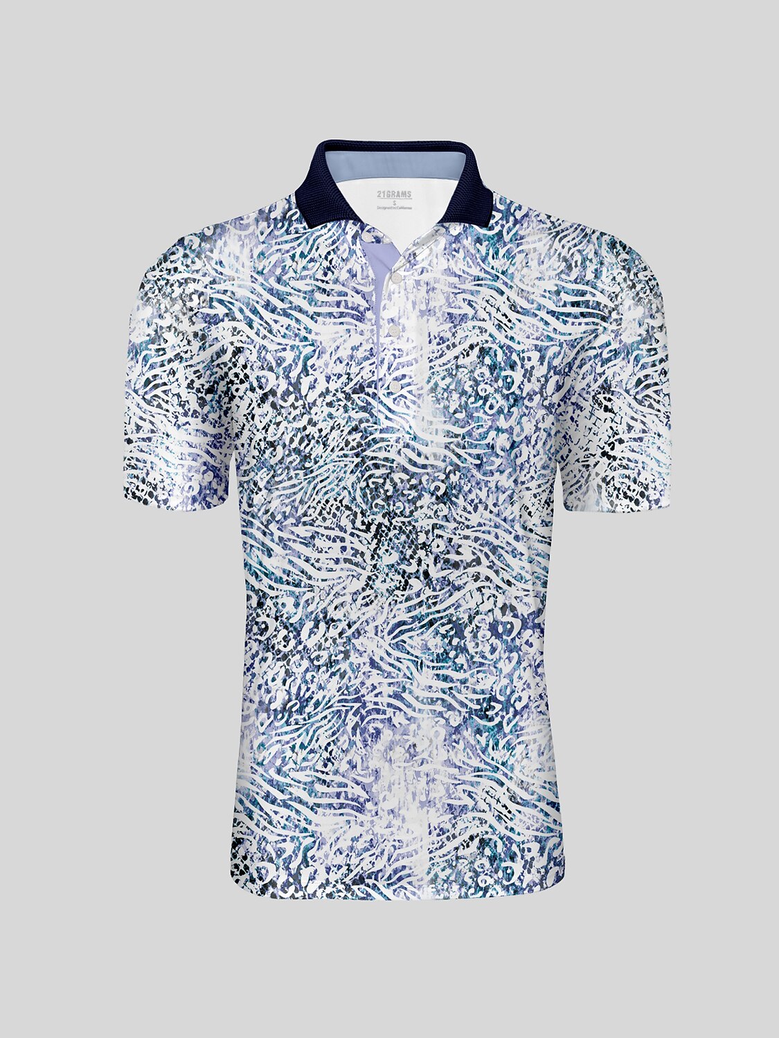 Wildlife Party Men's Ribbed Collar Polo Top UPF50+