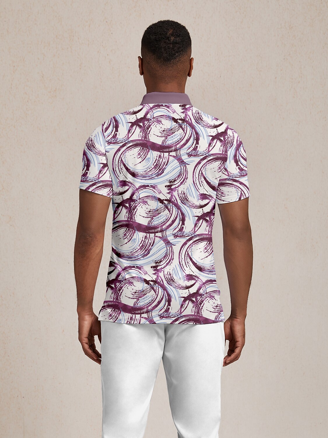 Air Brush Men's Ribbed Collar Polo Top UPF50+