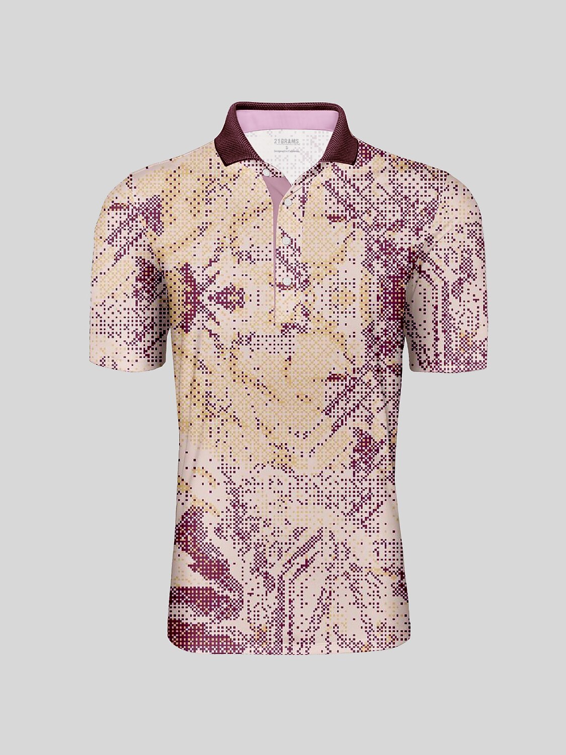 Inked Skins Men's Ribbed Collar Polo Top UPF50+